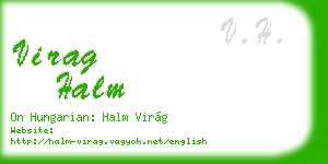 virag halm business card